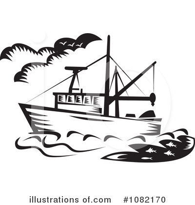 Royalty-Free (RF) Boat Clipart Illustration by patrimonio - Stock Sample #1082170