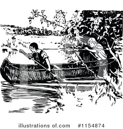 Canoe Clipart #1154874 by Prawny Vintage