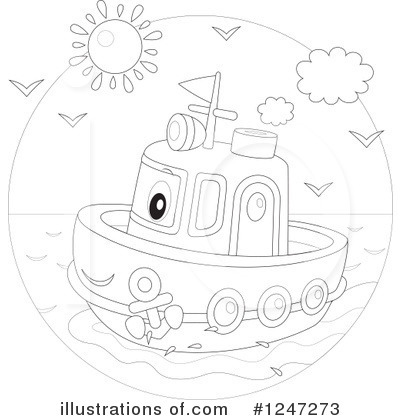 Royalty-Free (RF) Boat Clipart Illustration by Alex Bannykh - Stock Sample #1247273