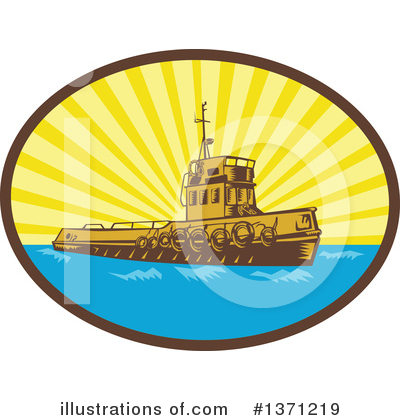Tug Boat Clipart #1371219 by patrimonio