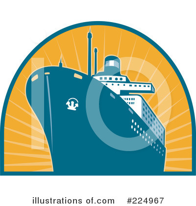 Royalty-Free (RF) Boat Clipart Illustration by patrimonio - Stock Sample #224967