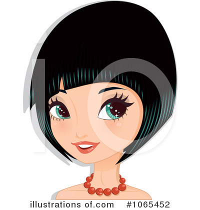 Bob Hairstyle Clipart #1065452 by Melisende Vector