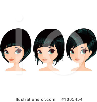 Bob Hairstyle Clipart #1065454 by Melisende Vector