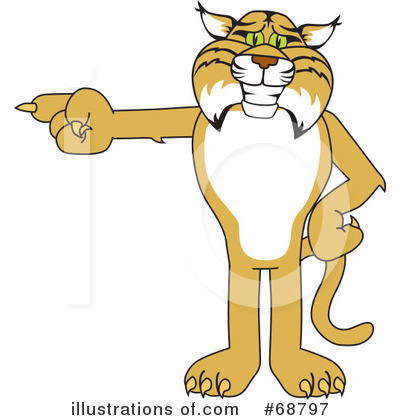 Royalty-Free (RF) Bobcat Character Clipart Illustration by Mascot Junction - Stock Sample #68797