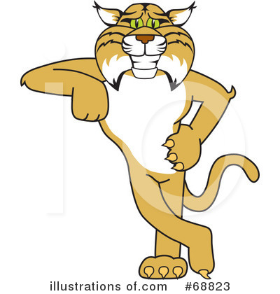 Royalty-Free (RF) Bobcat Character Clipart Illustration by Mascot Junction - Stock Sample #68823