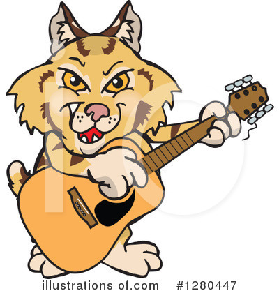 Royalty-Free (RF) Bobcat Clipart Illustration by Dennis Holmes Designs - Stock Sample #1280447