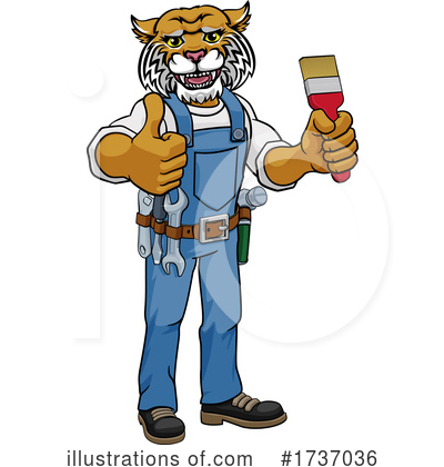 Royalty-Free (RF) Bobcat Clipart Illustration by AtStockIllustration - Stock Sample #1737036