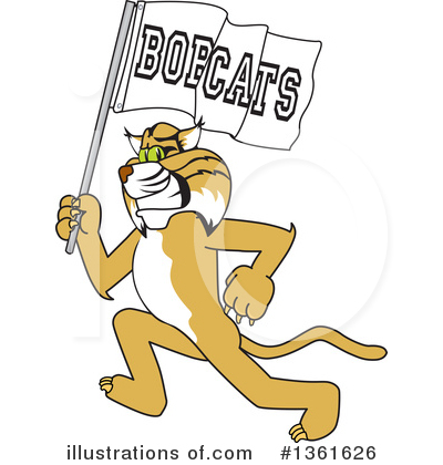Royalty-Free (RF) Bobcat School Mascot Clipart Illustration by Mascot Junction - Stock Sample #1361626