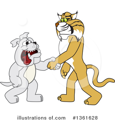 Royalty-Free (RF) Bobcat School Mascot Clipart Illustration by Mascot Junction - Stock Sample #1361628
