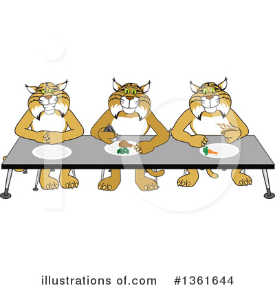 Royalty-Free (RF) Bobcat School Mascot Clipart Illustration by Mascot Junction - Stock Sample #1361644
