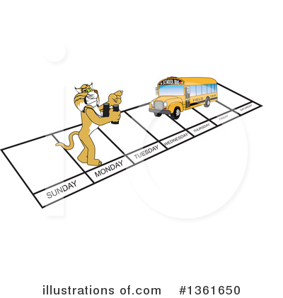 Royalty-Free (RF) Bobcat School Mascot Clipart Illustration by Mascot Junction - Stock Sample #1361650