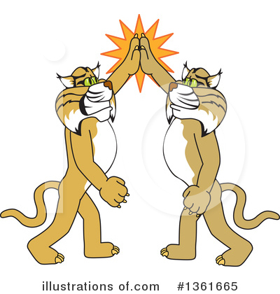 Bobcat School Mascot Clipart #1361665 by Toons4Biz