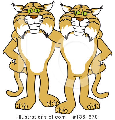 Bobcat School Mascot Clipart #1361670 by Toons4Biz