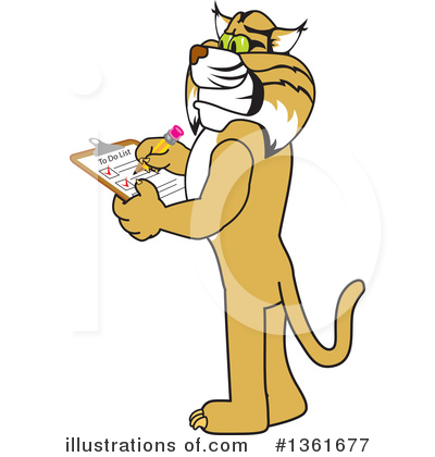 Bobcat School Mascot Clipart #1361677 by Mascot Junction