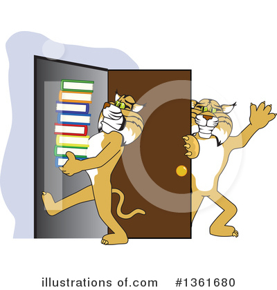 Bobcat School Mascot Clipart #1361680 by Toons4Biz
