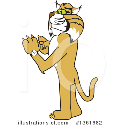 Bobcat School Mascot Clipart #1361682 by Mascot Junction