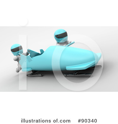 Royalty-Free (RF) Bobsled Clipart Illustration by KJ Pargeter - Stock Sample #90340