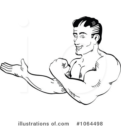 Royalty-Free (RF) Bodybuilder Clipart Illustration by Andy Nortnik - Stock Sample #1064498
