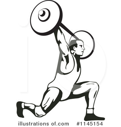 Royalty-Free (RF) Bodybuilder Clipart Illustration by patrimonio - Stock Sample #1145154