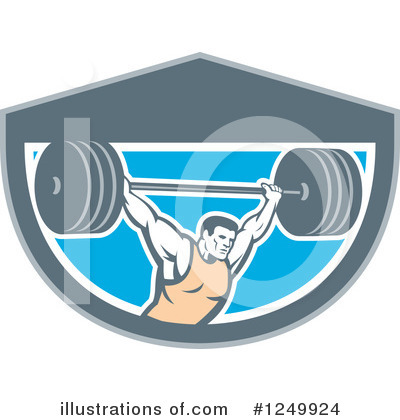 Royalty-Free (RF) Bodybuilder Clipart Illustration by patrimonio - Stock Sample #1249924