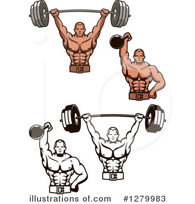 Royalty-Free (RF) Bodybuilder Clipart Illustration by Vector Tradition SM - Stock Sample #1279983