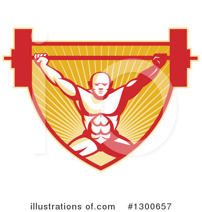 Weightlifting Clipart #1300657 by patrimonio