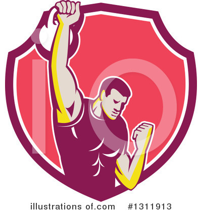 Royalty-Free (RF) Bodybuilder Clipart Illustration by patrimonio - Stock Sample #1311913