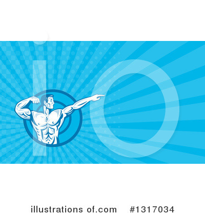 Royalty-Free (RF) Bodybuilder Clipart Illustration by patrimonio - Stock Sample #1317034