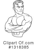 Bodybuilder Clipart #1318385 by LaffToon