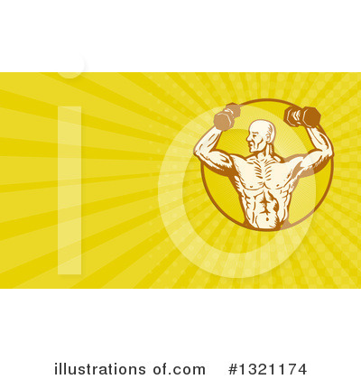 Royalty-Free (RF) Bodybuilder Clipart Illustration by patrimonio - Stock Sample #1321174