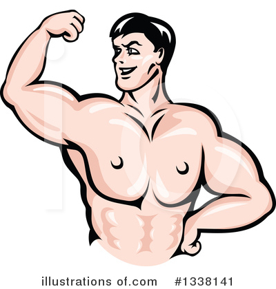 Royalty-Free (RF) Bodybuilder Clipart Illustration by Vector Tradition SM - Stock Sample #1338141