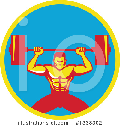 Royalty-Free (RF) Bodybuilder Clipart Illustration by patrimonio - Stock Sample #1338302