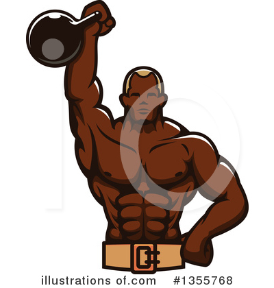 Royalty-Free (RF) Bodybuilder Clipart Illustration by Vector Tradition SM - Stock Sample #1355768