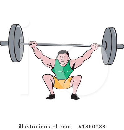 Royalty-Free (RF) Bodybuilder Clipart Illustration by patrimonio - Stock Sample #1360988