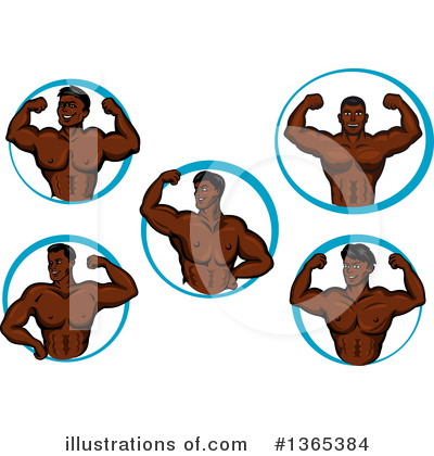Royalty-Free (RF) Bodybuilder Clipart Illustration by Vector Tradition SM - Stock Sample #1365384