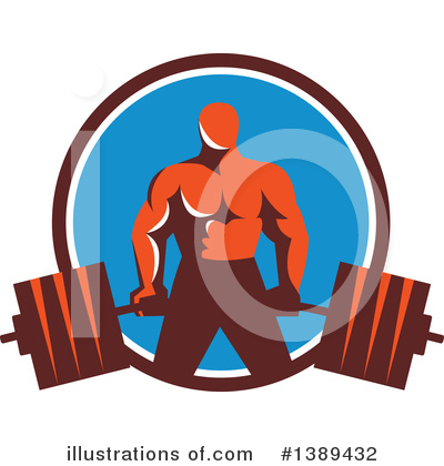 Weightlifter Clipart #1389432 by patrimonio