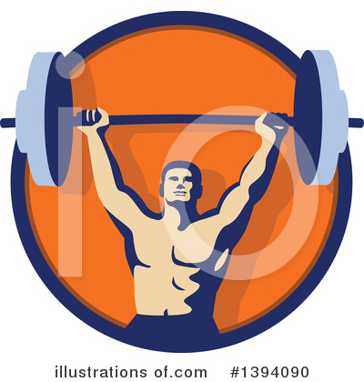 Weightlifter Clipart #1394090 by patrimonio