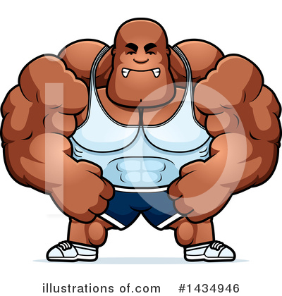 Royalty-Free (RF) Bodybuilder Clipart Illustration by Cory Thoman - Stock Sample #1434946