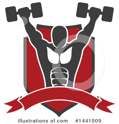 Bodybuilder Clipart #1441009 by Vector Tradition SM