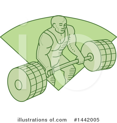 Royalty-Free (RF) Bodybuilder Clipart Illustration by patrimonio - Stock Sample #1442005