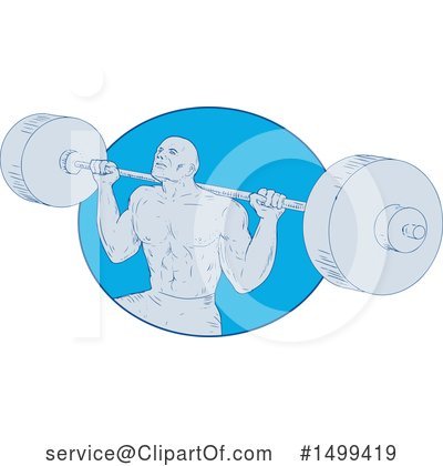 Royalty-Free (RF) Bodybuilder Clipart Illustration by patrimonio - Stock Sample #1499419