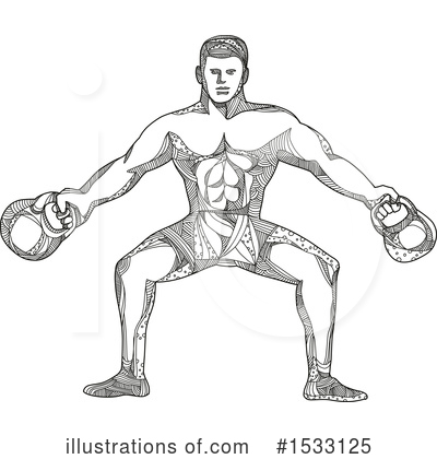 Royalty-Free (RF) Bodybuilder Clipart Illustration by patrimonio - Stock Sample #1533125