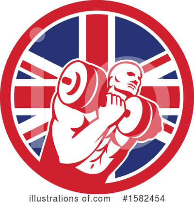 Royalty-Free (RF) Bodybuilder Clipart Illustration by patrimonio - Stock Sample #1582454