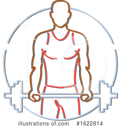 Royalty-Free (RF) Bodybuilder Clipart Illustration by patrimonio - Stock Sample #1622814