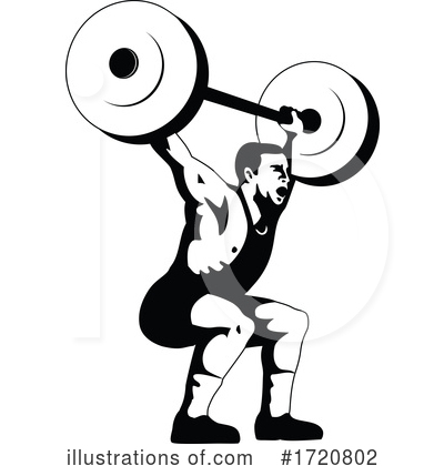 Royalty-Free (RF) Bodybuilder Clipart Illustration by patrimonio - Stock Sample #1720802