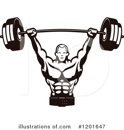 Royalty-Free (RF) Bodybuilding Clipart Illustration by Vector Tradition SM - Stock Sample #1201647