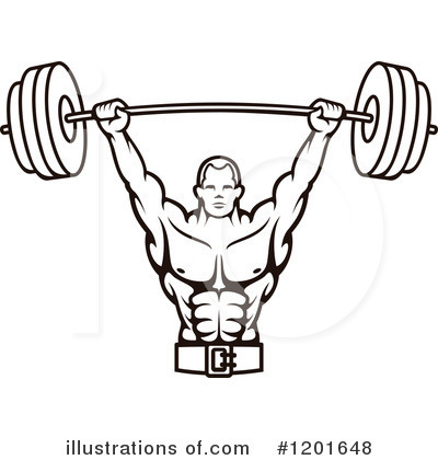 Royalty-Free (RF) Bodybuilding Clipart Illustration by Vector Tradition SM - Stock Sample #1201648