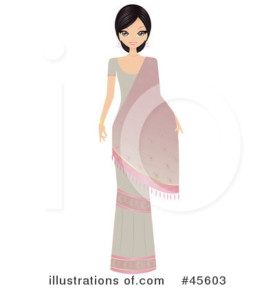 Indian Women Clipart #45603 by Melisende Vector