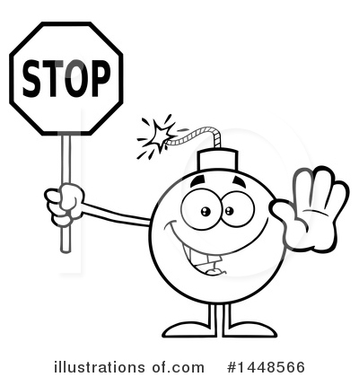 Royalty-Free (RF) Bomb Clipart Illustration by Hit Toon - Stock Sample #1448566