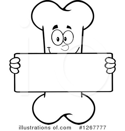 Royalty-Free (RF) Bone Character Clipart Illustration by Hit Toon - Stock Sample #1267777